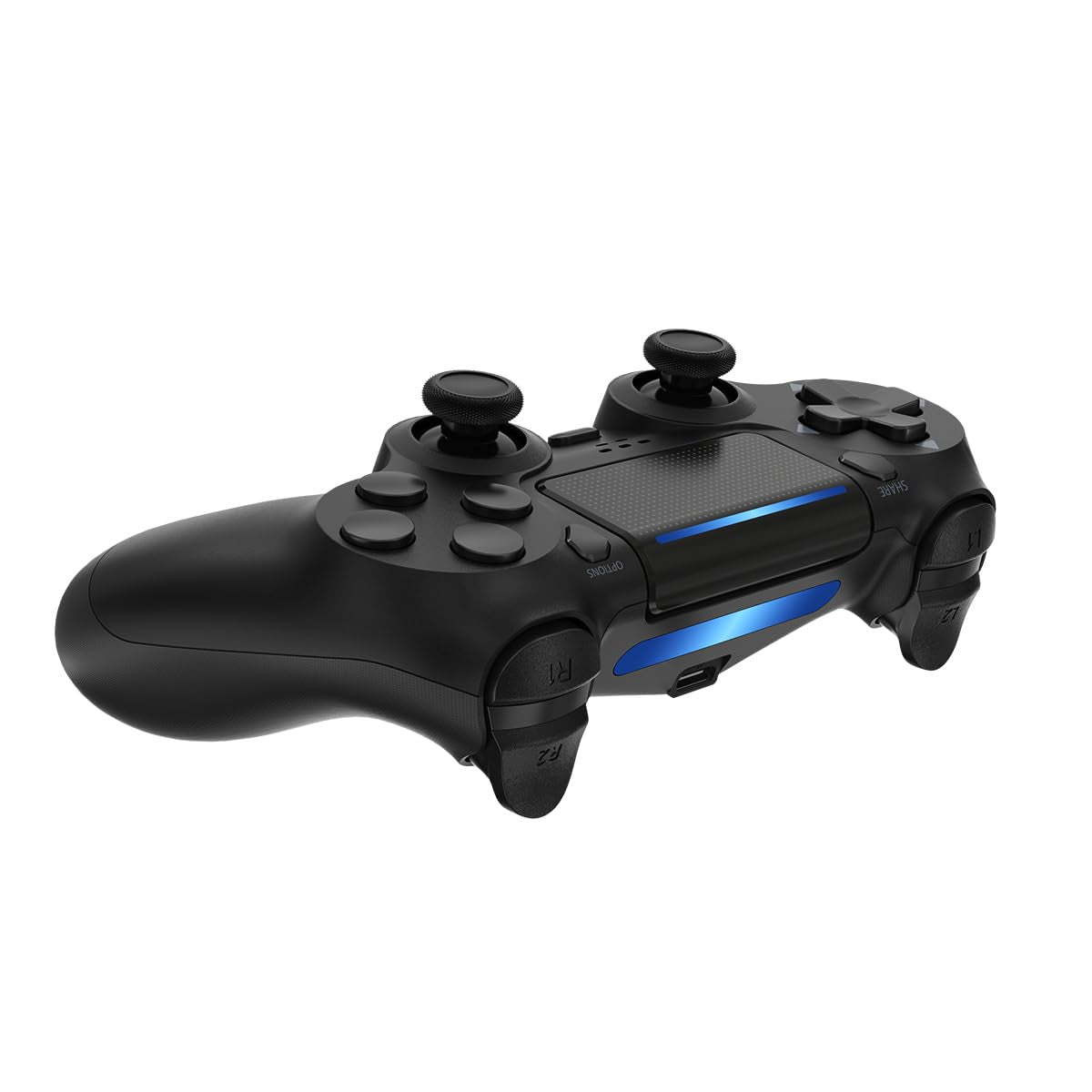 PS4 Controller Wireless, with Vibration Feedback, Motion Sensing, Touchpad, Light Bar, Share, Speaker, 3.5Mm Headphone Jack (Black)