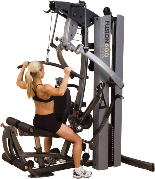 Fusion 600 Bi-Angular Personal Trainer Gym with Functional Trainer Arms and Mid Row Handles