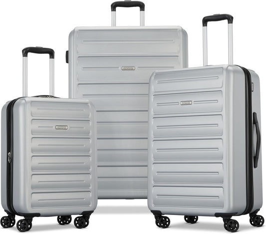 Westridge Hardside Luggage Set with Spinner Wheels, Silver, 3PC Set (CO/M/L)