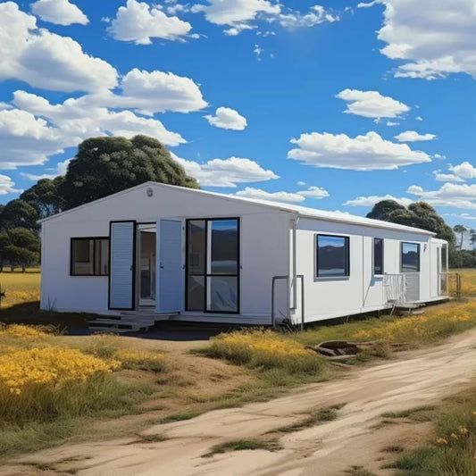 Modern Luxury 20&40Ft Prefabricated Tiny House Foldable Villas Prefab Tiny Home Contain Houses Glass Sunrooms Cabin 3 Bedroom Container Homes with Kitchen Bathroom Shower for Outdoor Living