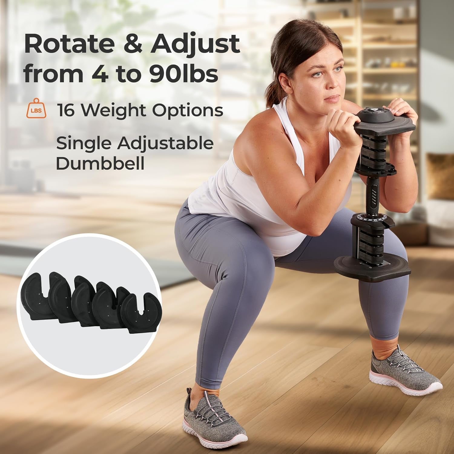 Adjustable Dumbbell Set/Single – 90Lb, 25Lb Dumbbells Set of 2, and Single Piece - Quick Change Rotating Hand Weights for Women/Men at Home Gym Weight System, Ideal for Home Strength Training